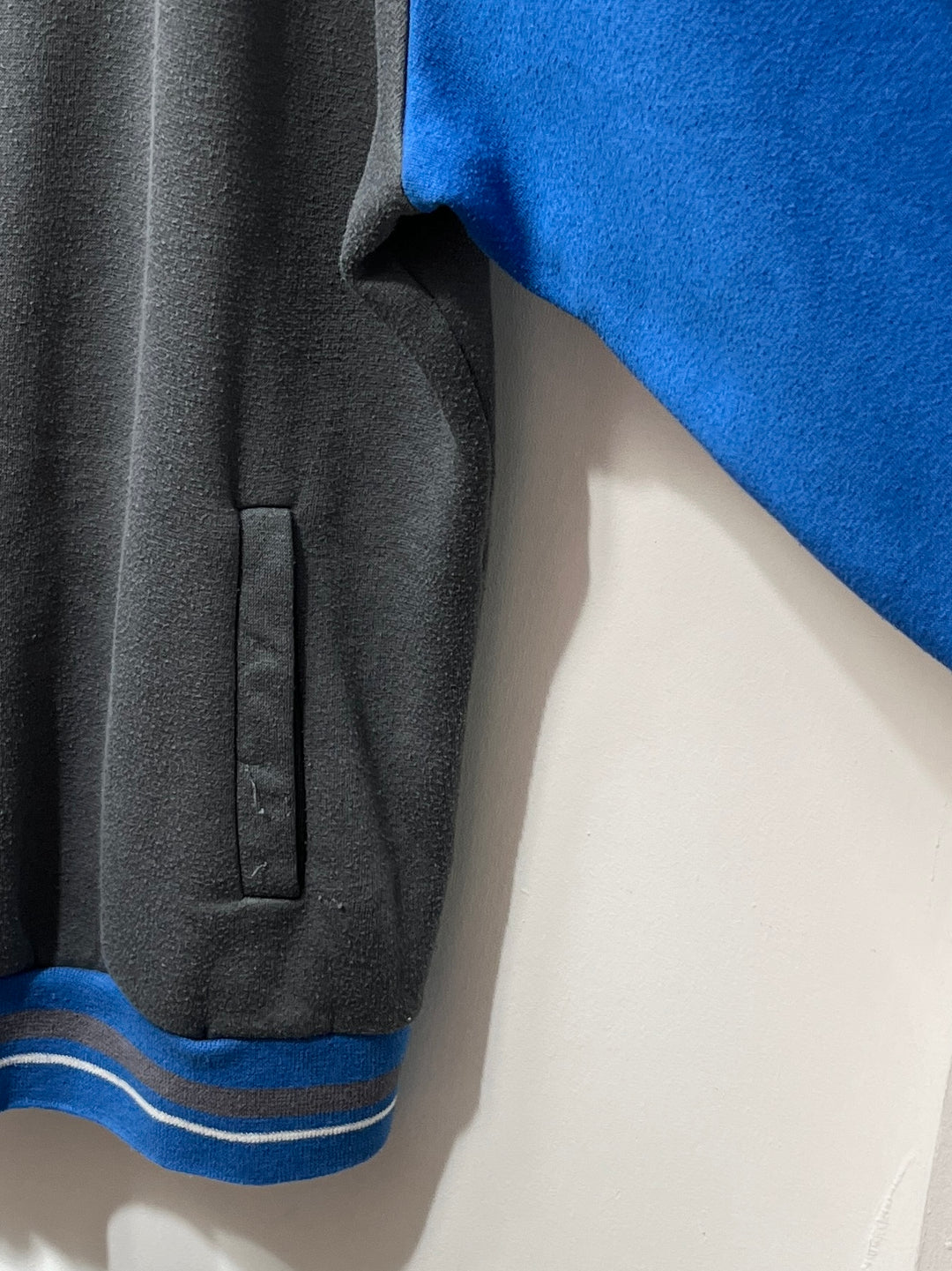 1990s "NIKE" cobalt blue × gray sweat track jacket