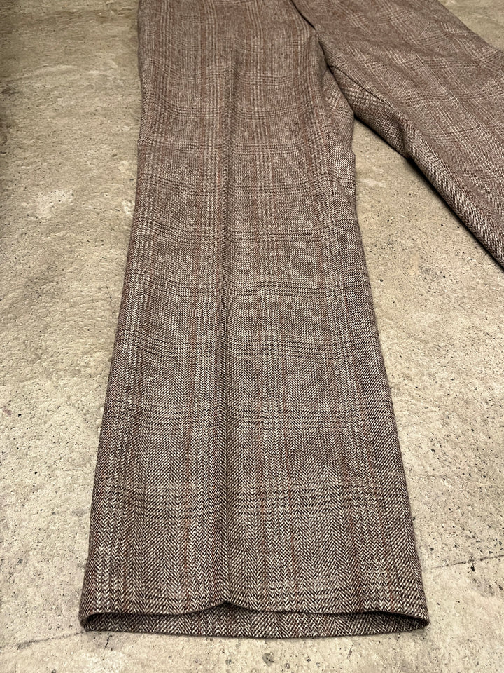 1970s glen checkered wool slacks