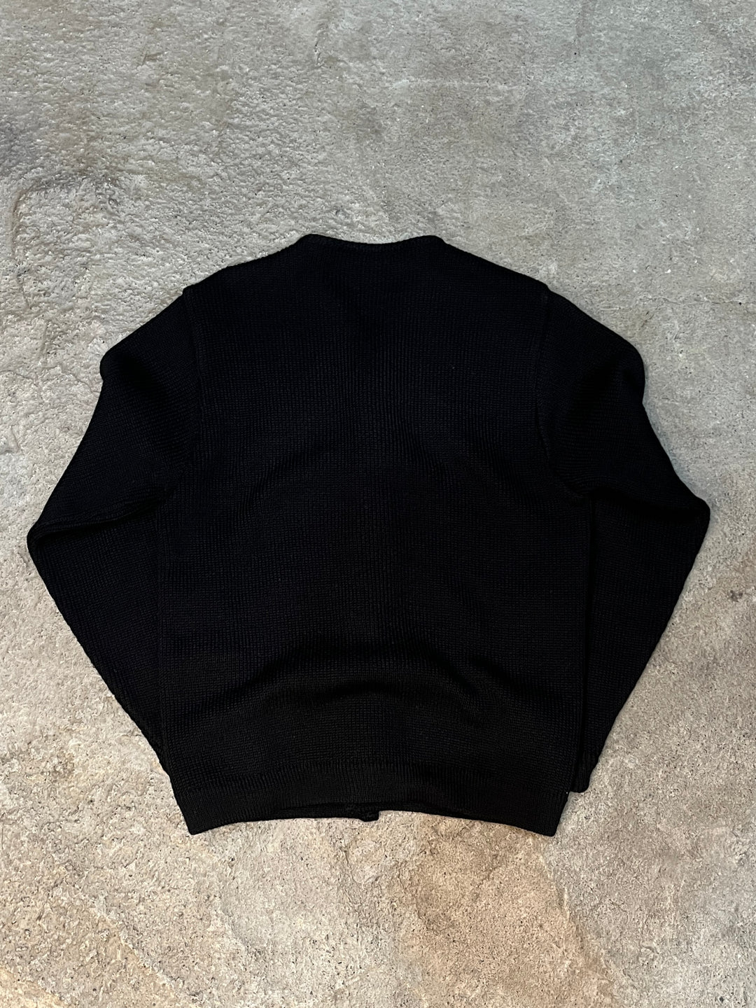 1950-60s "PENGUIN" black knit cardigan