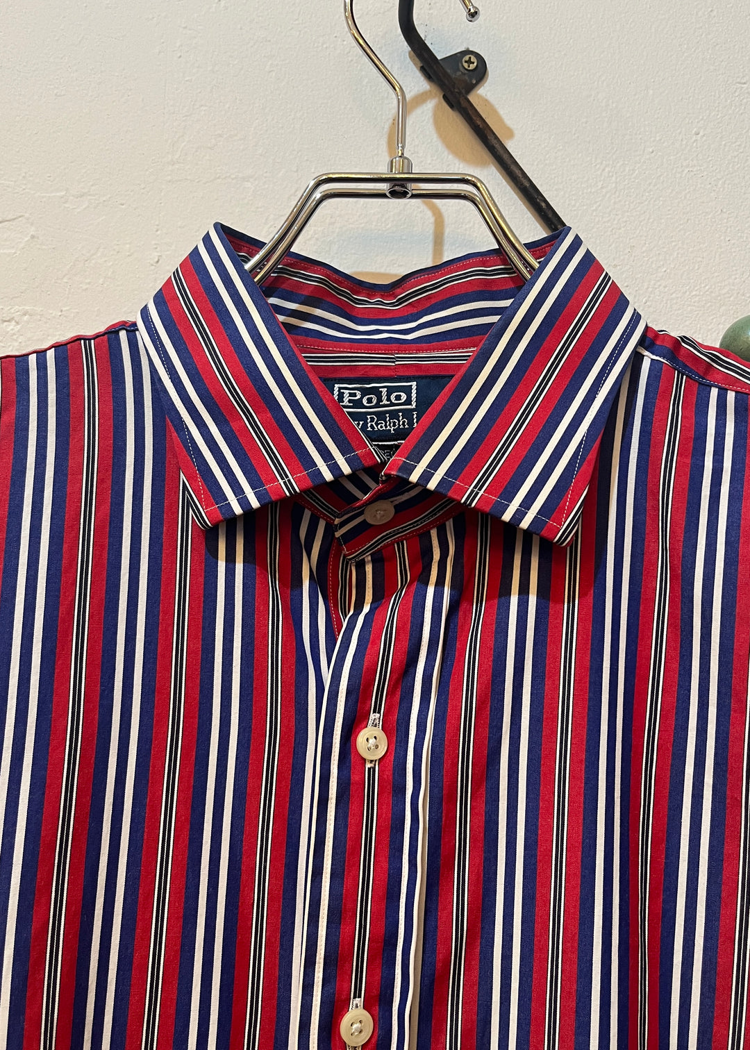 1990s "Polo by Ralph Lauren" multi color stripe shirt -REGENT CLASSIC FIT-