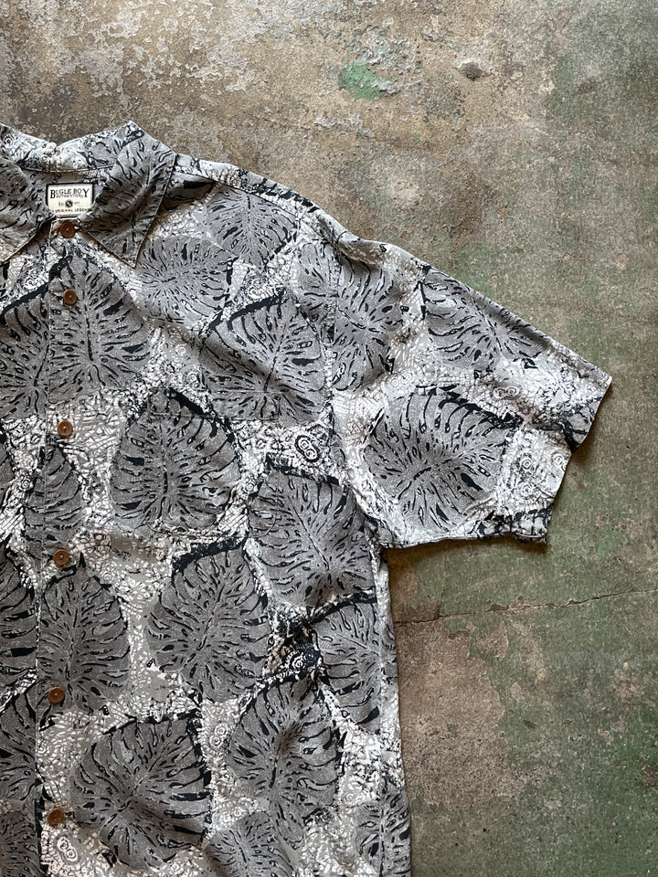 1990-00s "BUGLE BOY" all-over pattern s/s rayon shirt