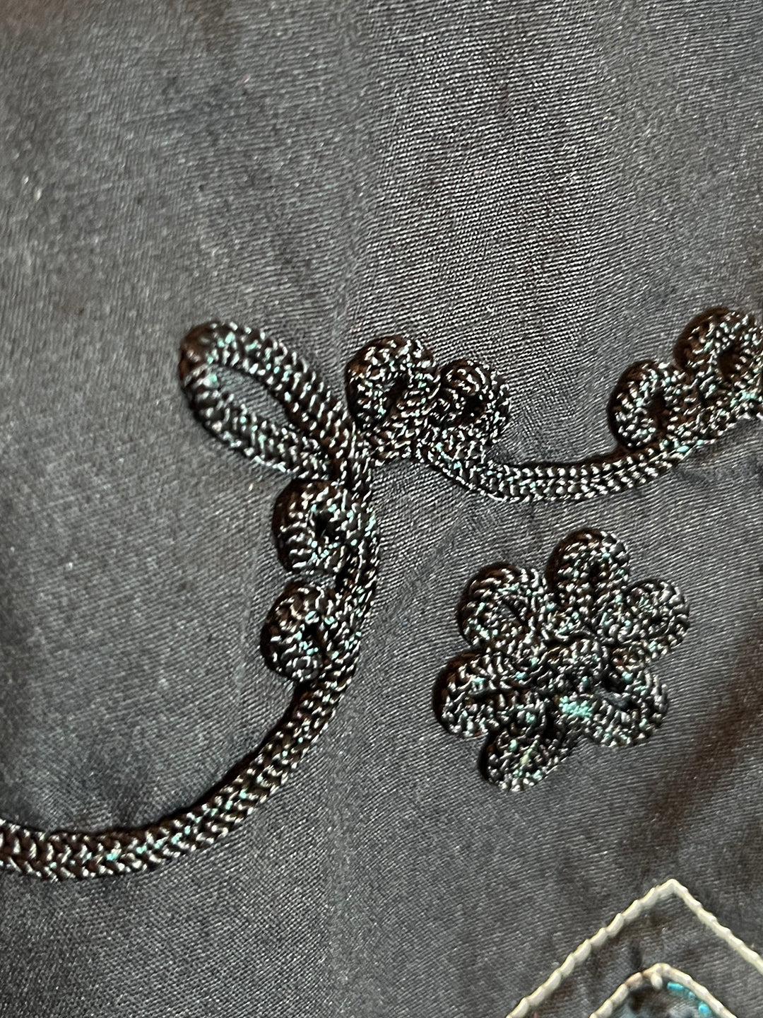 1990s black embroidered western shirt