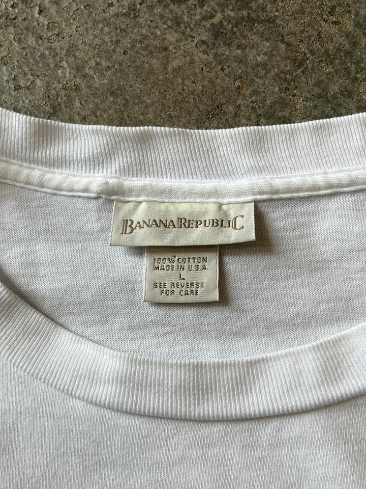 1990s USA made"BANANA REPUBLIC" graphic T-shirt