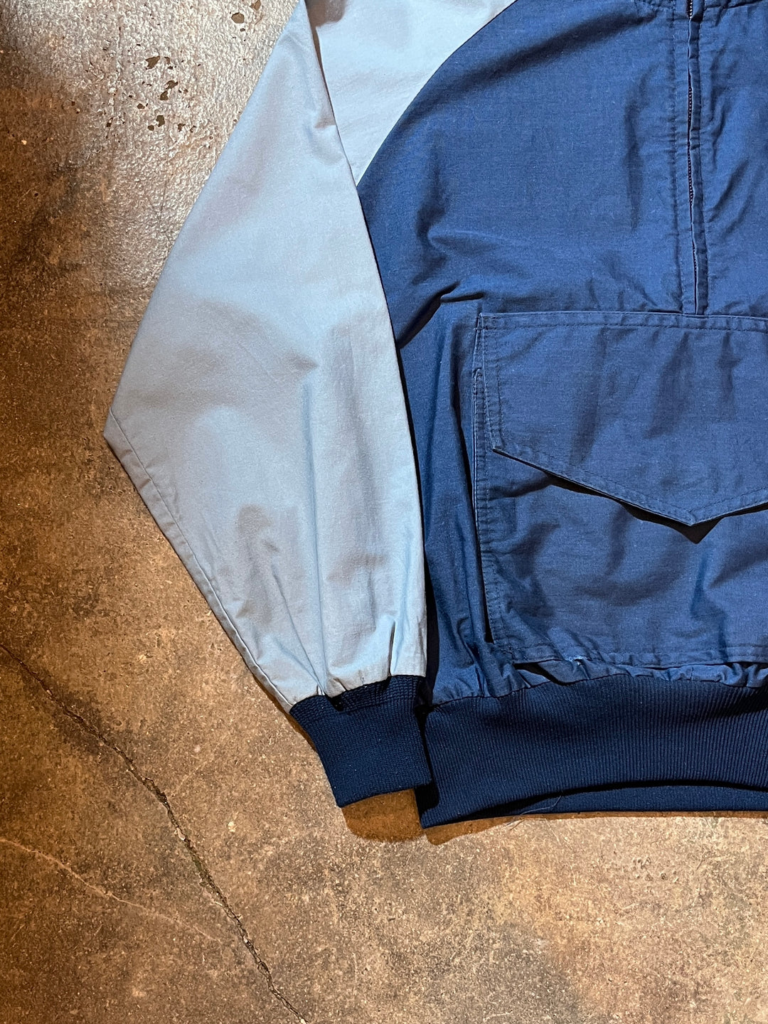 1970s bicolor half zip pullover