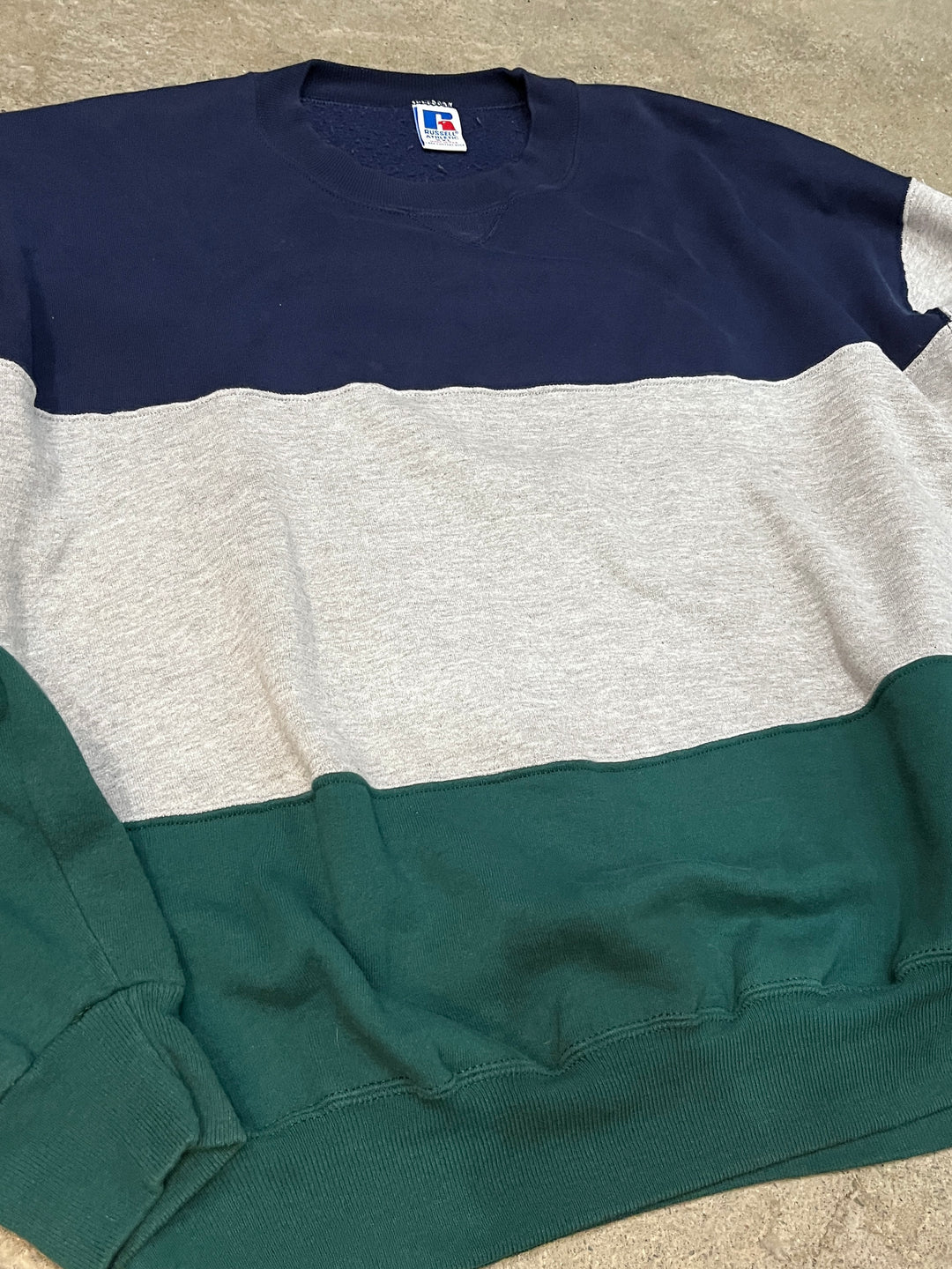 1990s USA made "RUSSELL ATHLETIC" multi color sweatshirt