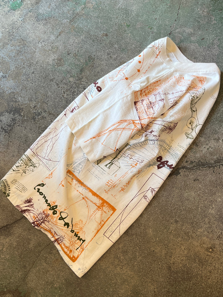 1990s "Leonardo da Vinci"
all-over print T-shirt