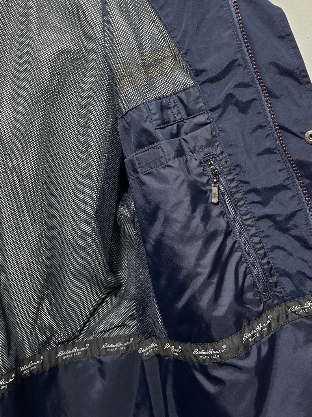 "Eddie Bauer" navy mountain parka