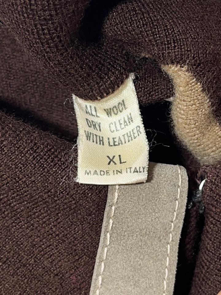 1970s  ITALY made suede panel knit jacket