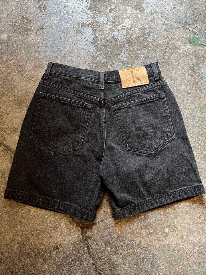 1990s USA made "Calvin Klein" black denim shorts