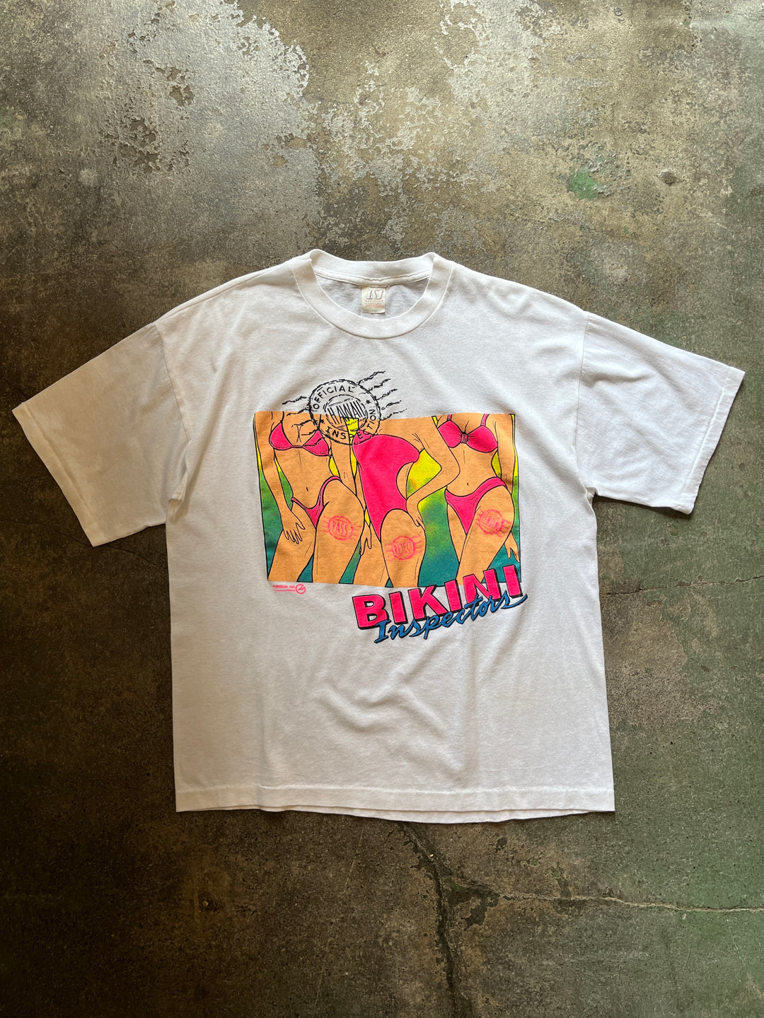 1980-90s BIKINI Inspectors graphic T-shirt