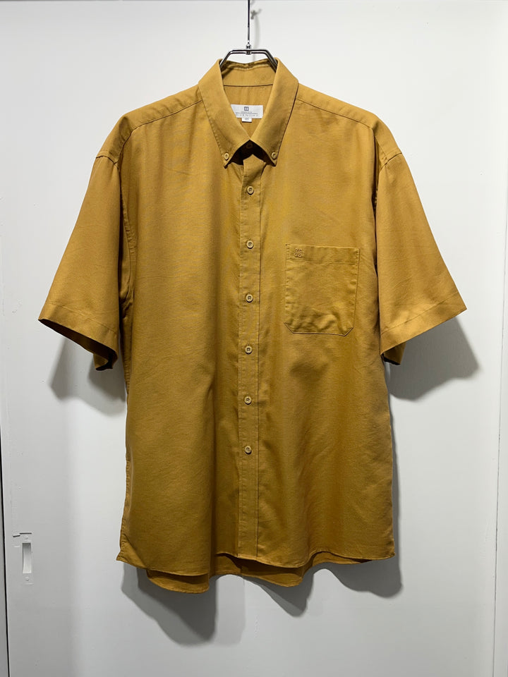 1990s "GIVENCHY" brown s/s shirt