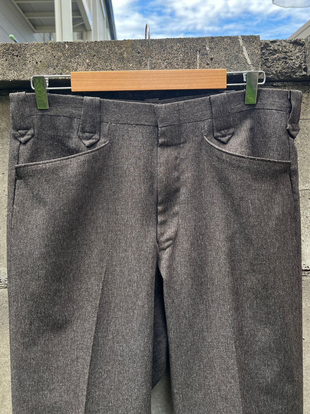 1970s heather brown western slacks