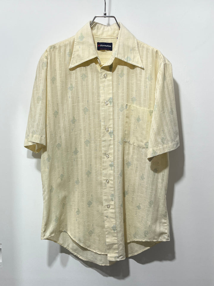 1970s USA made "Manhattan" winery pattern s/s shirt