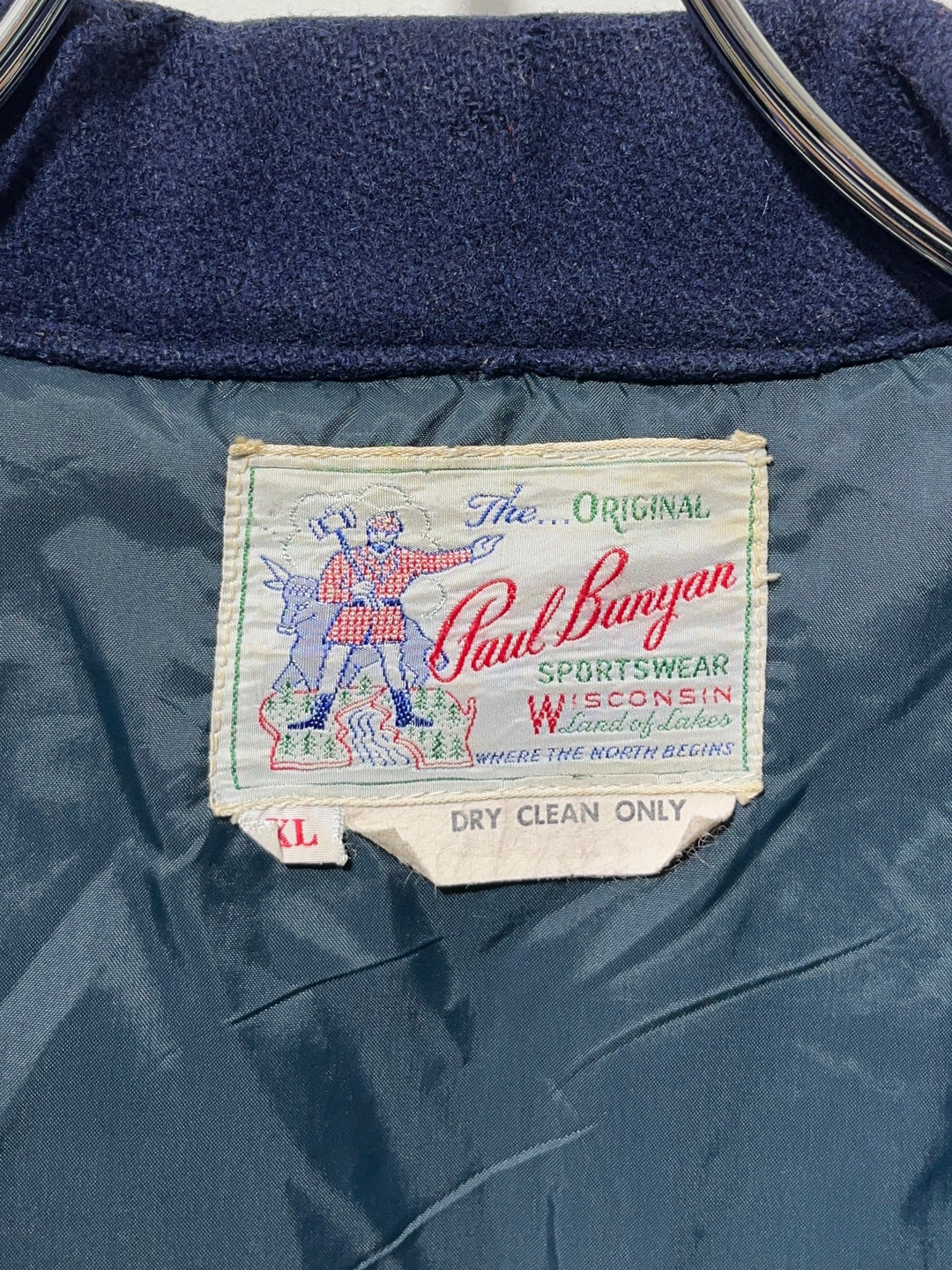 1960s "Paul Bunyan" navy melton wool jacket