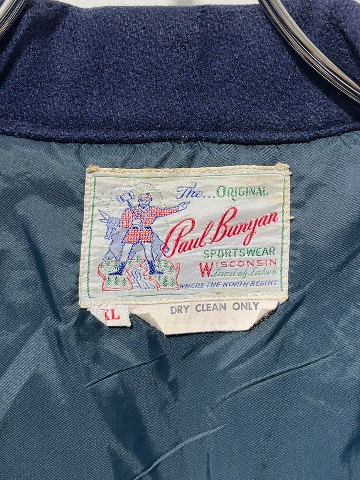 1960s "Paul Bunyan" navy melton wool jacket