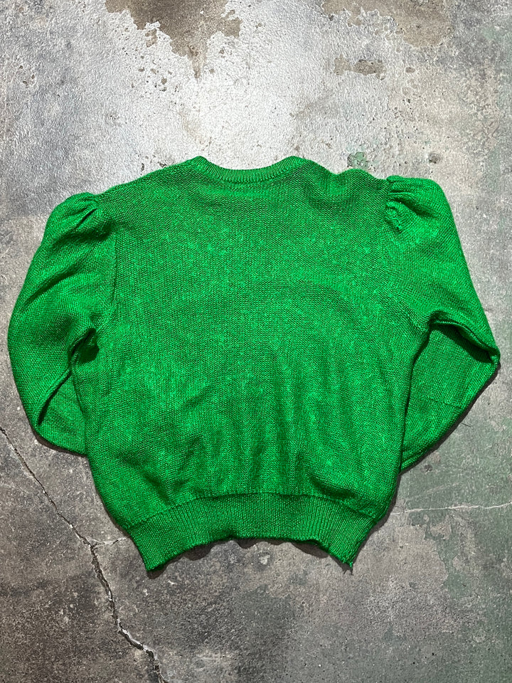 vivid green low guage knit