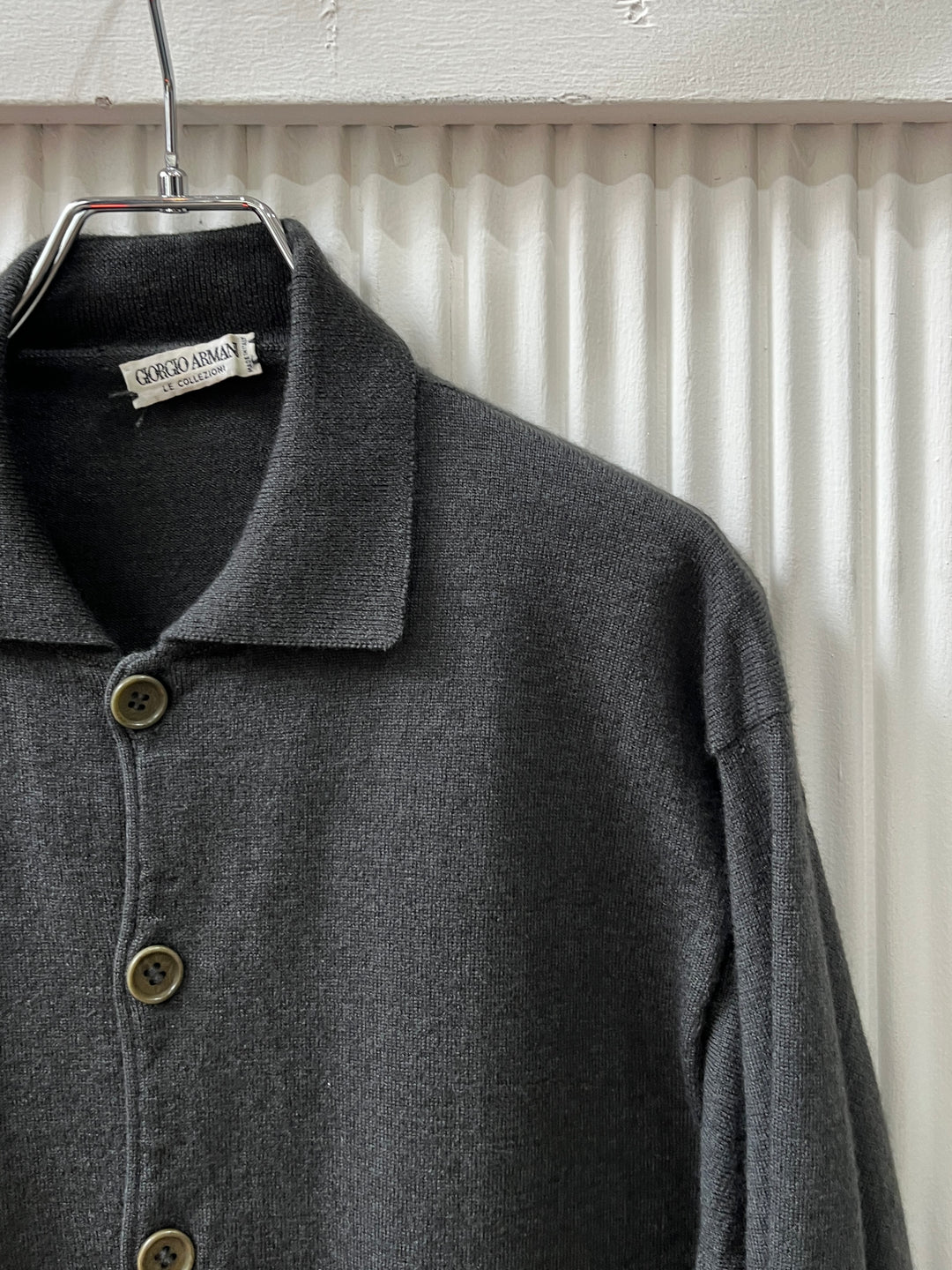 1980-90s "GIORGIO ARMANI" cashmere brend knit jacket