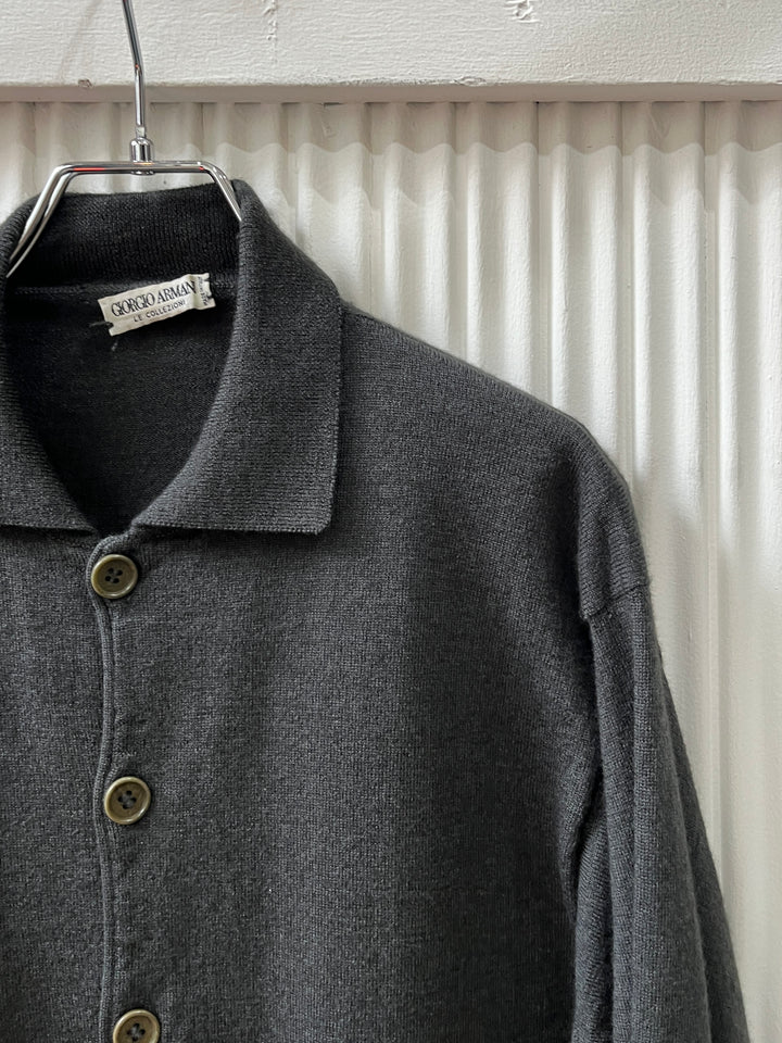 1980-90s "GIORGIO ARMANI" cashmere brend knit jacket