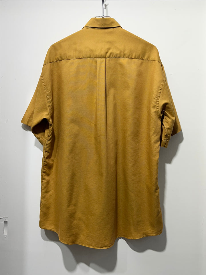 1990s "GIVENCHY" brown s/s shirt