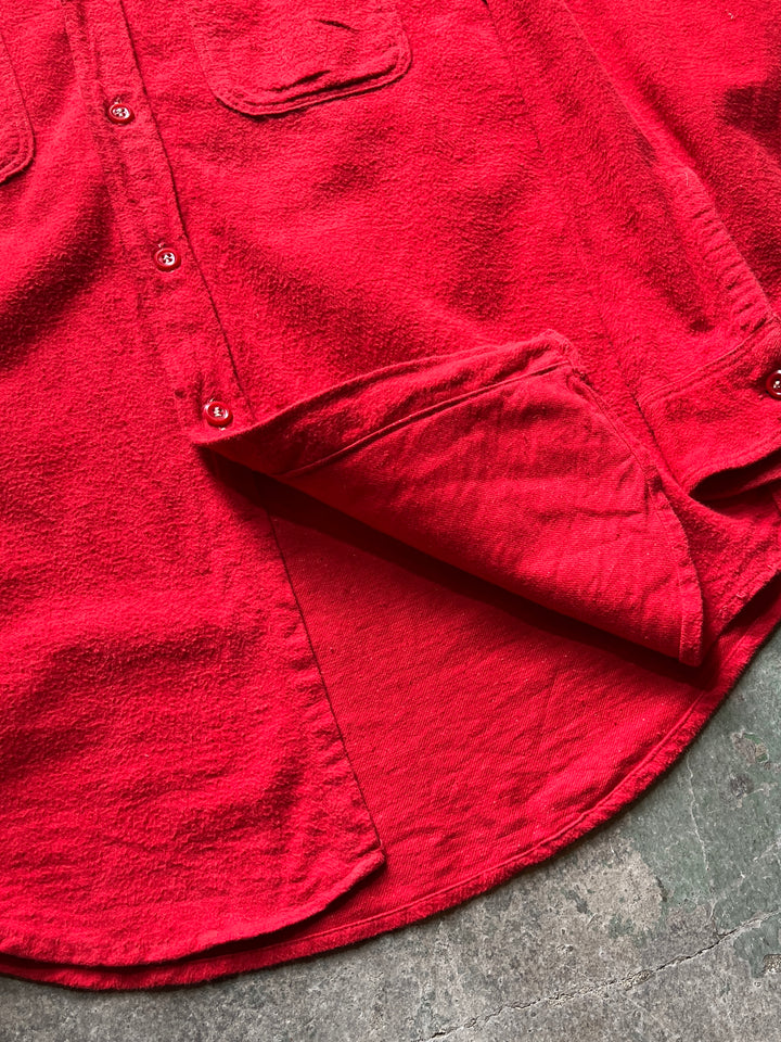 1950s "Penney's" red chamois cloth shirt