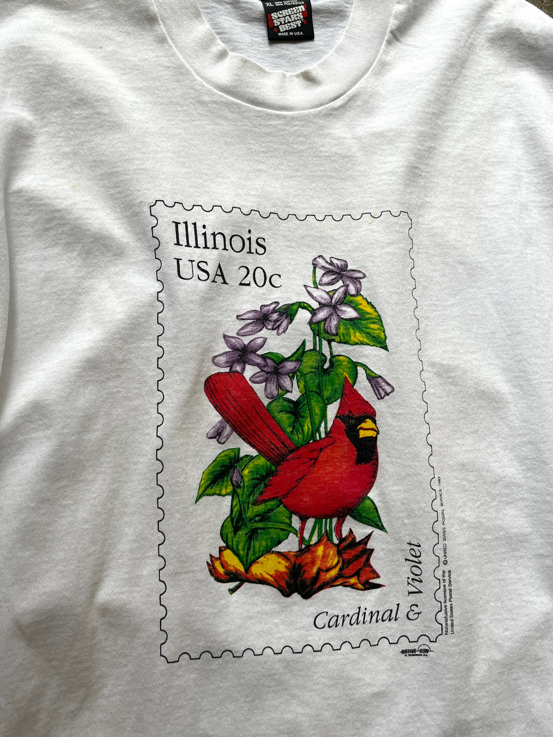 1990s USA made Illinois state stamp graphic T-shirt