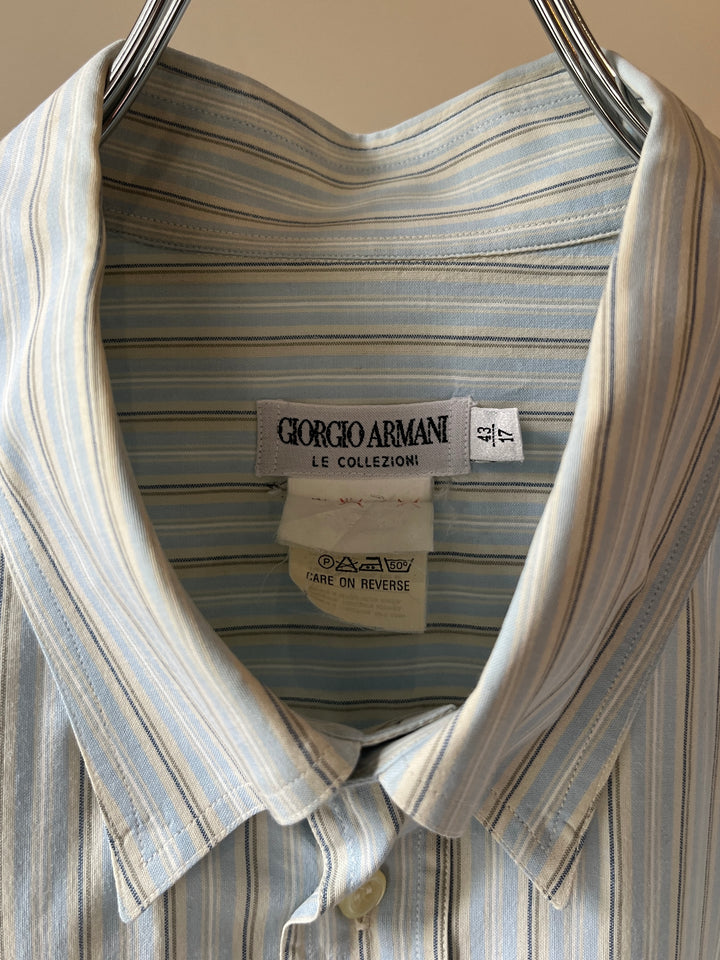 1990s ITALY made "GIORGIO ARMANI" stripe L/S shirt