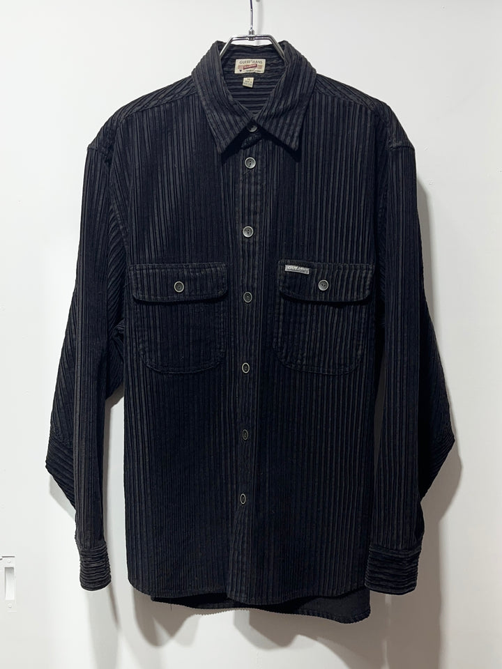 1990s "GUESS" wide wale corduroy shirt