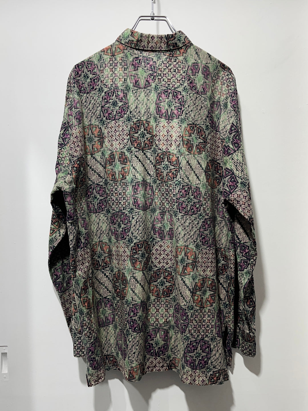 1980s batik pattern shirt