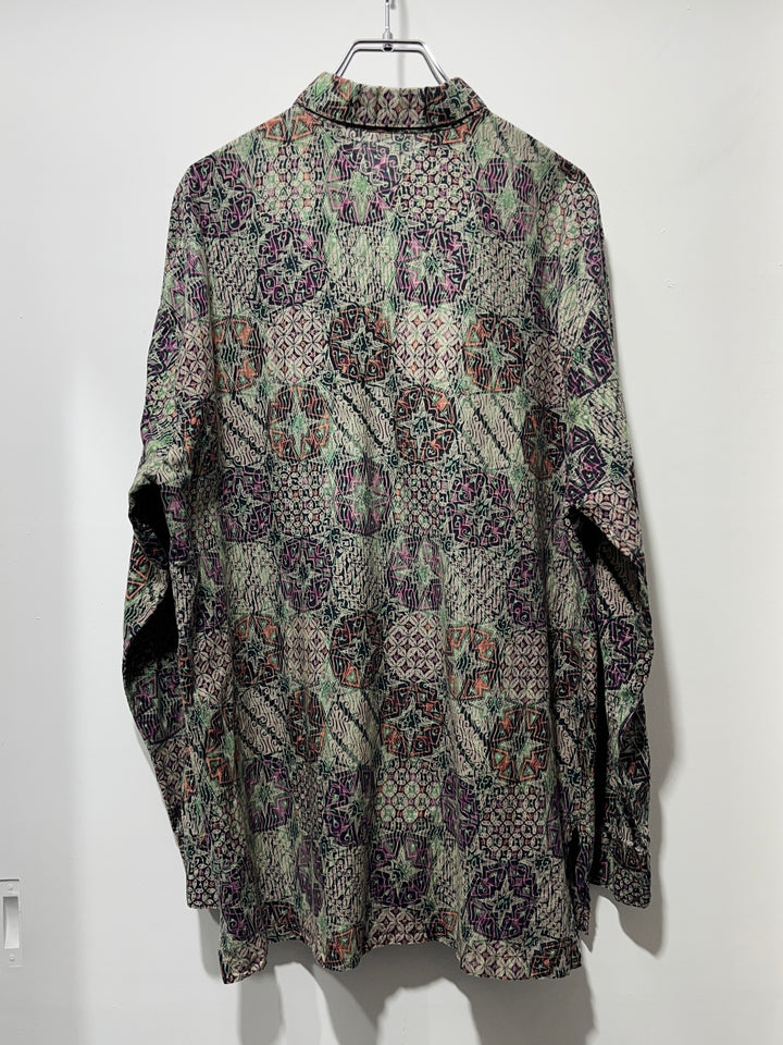 1980s batik pattern shirt