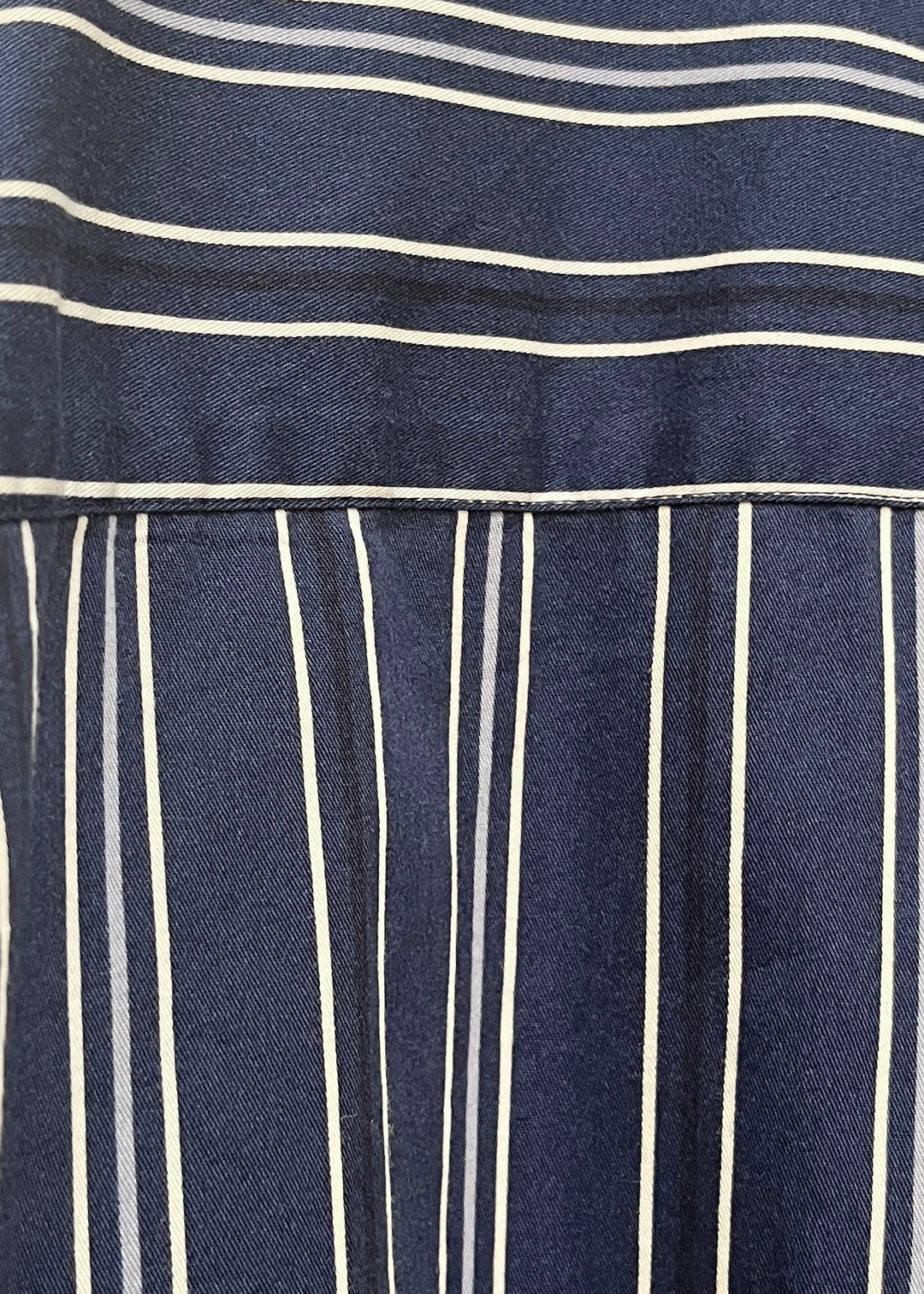 1990s "TOWN CRAFT" navy stripe B.D shirt