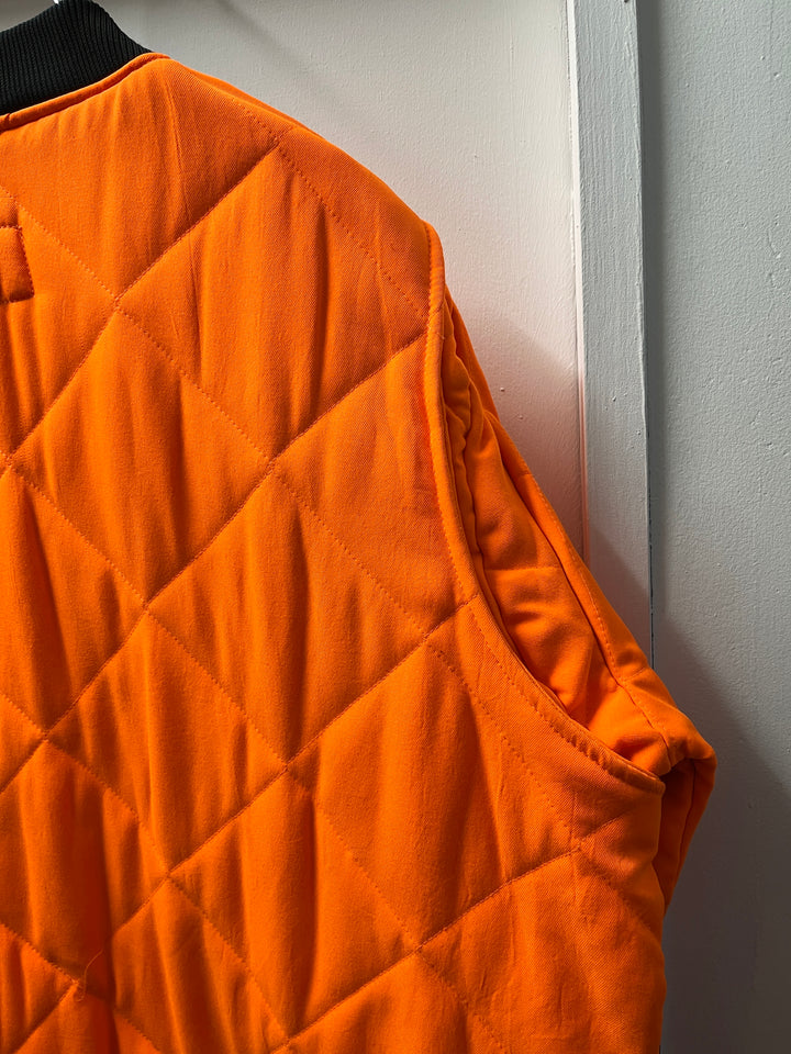 vivid orange quilting jacket