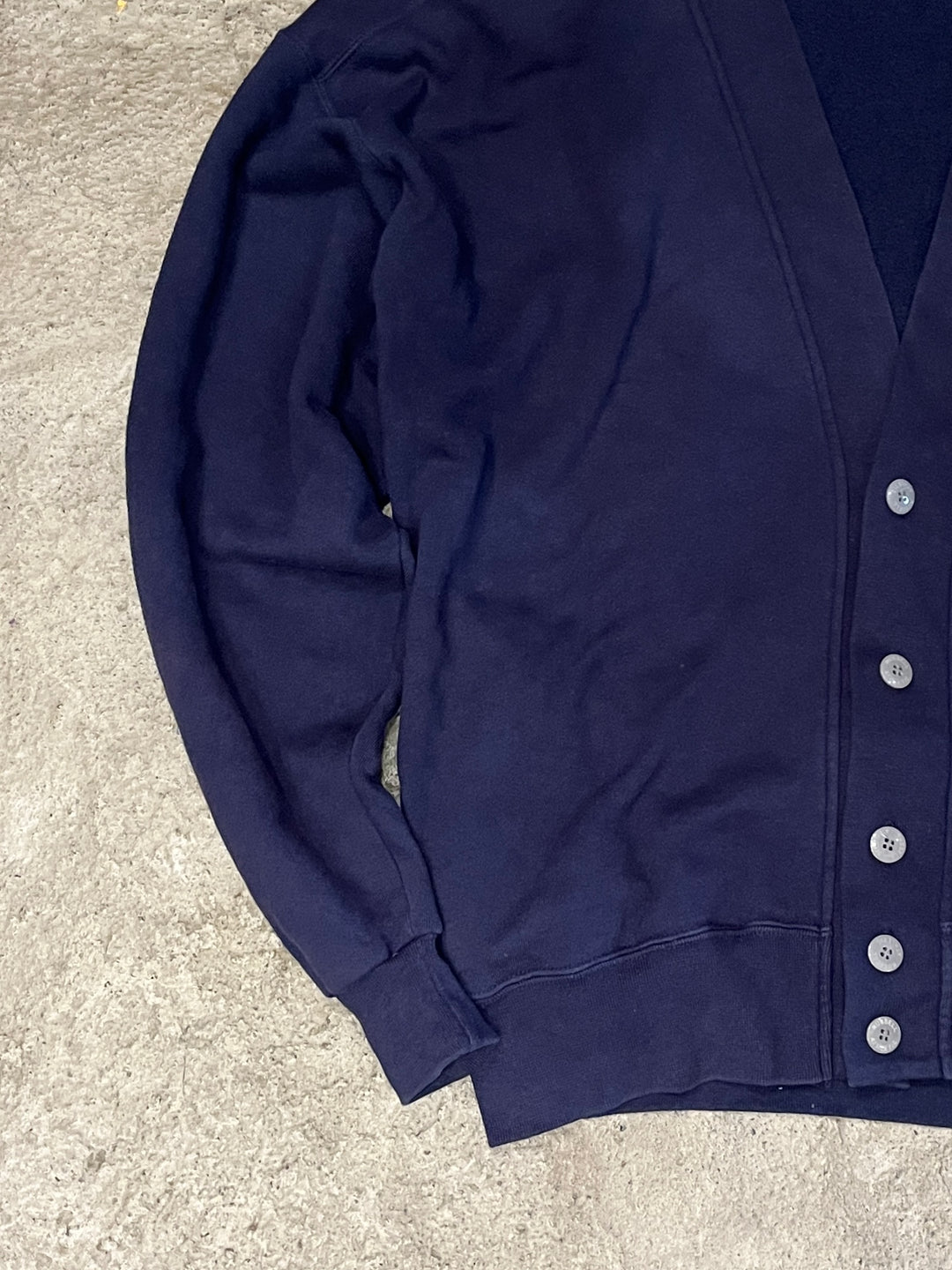 1980-90s USA made "L.L Bean × RUSSELL ATHLETIC" navy sweat cardigan