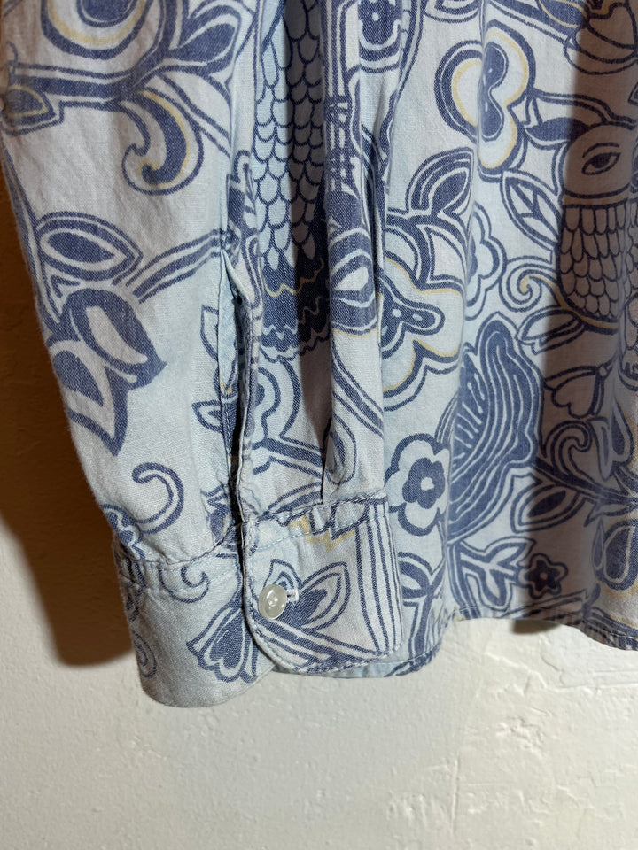 1980-90s USA made "GUESS" art pattern shirt