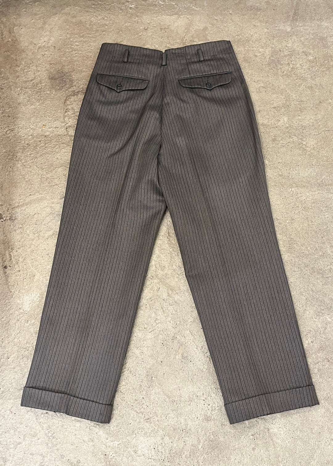 1960s gray stripe slacks