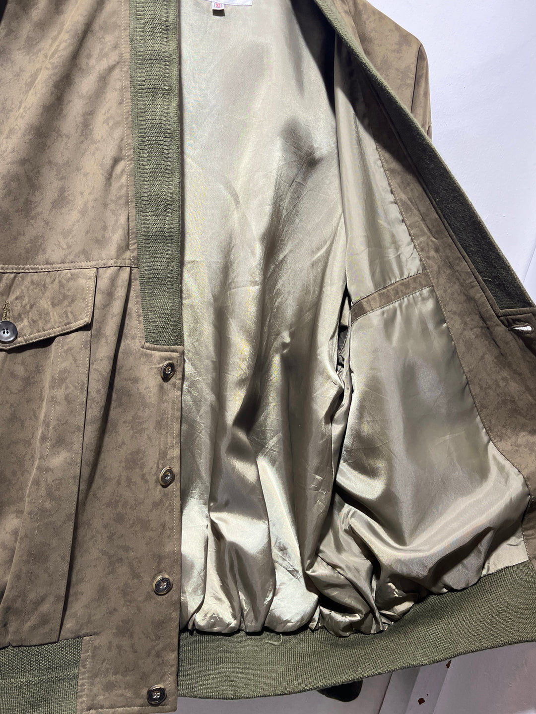 1980-90s olive cloud pattern design blouson