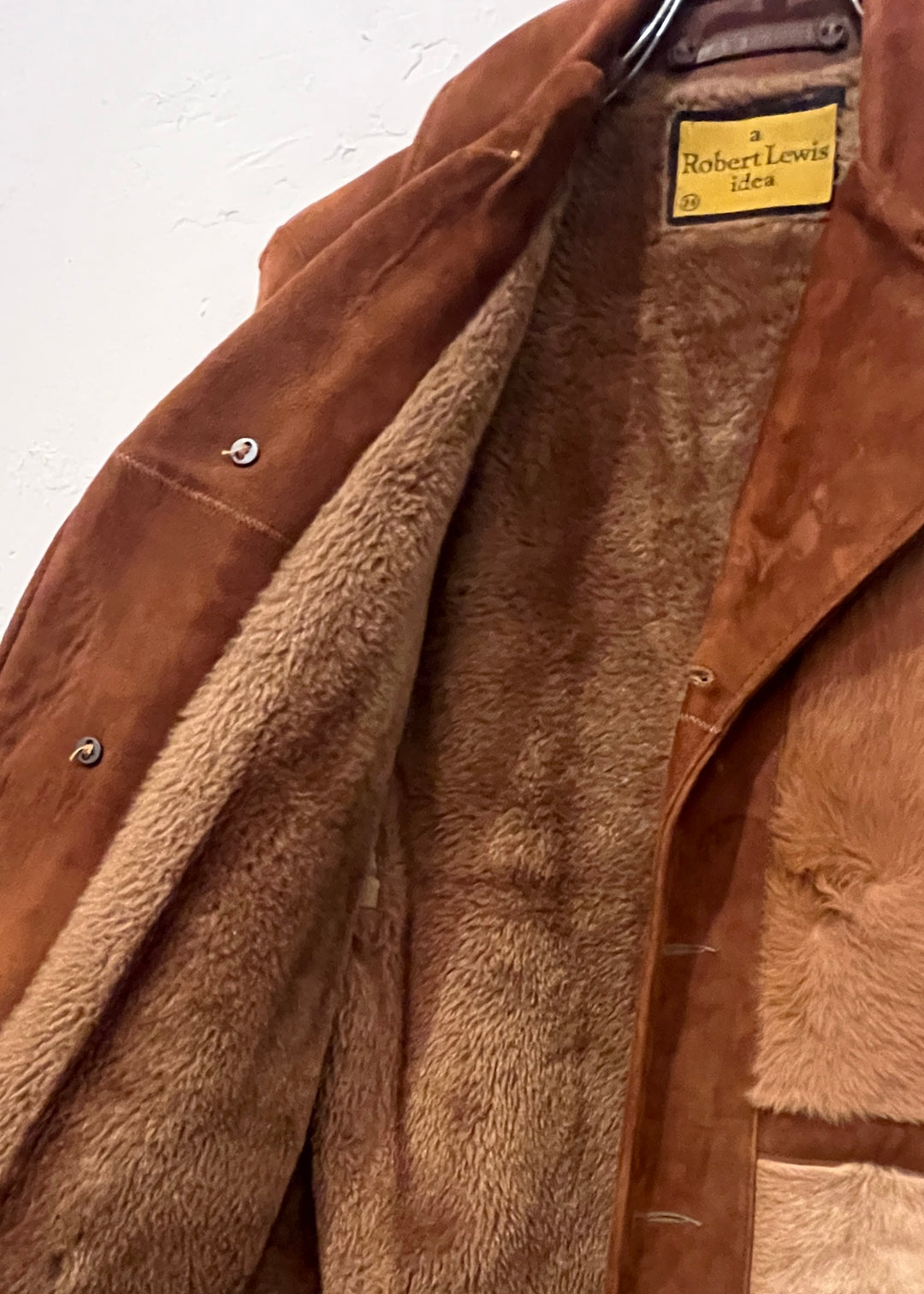 1960s vintage "ROBERT LEWIS IDEA" fur × suede leather jacket