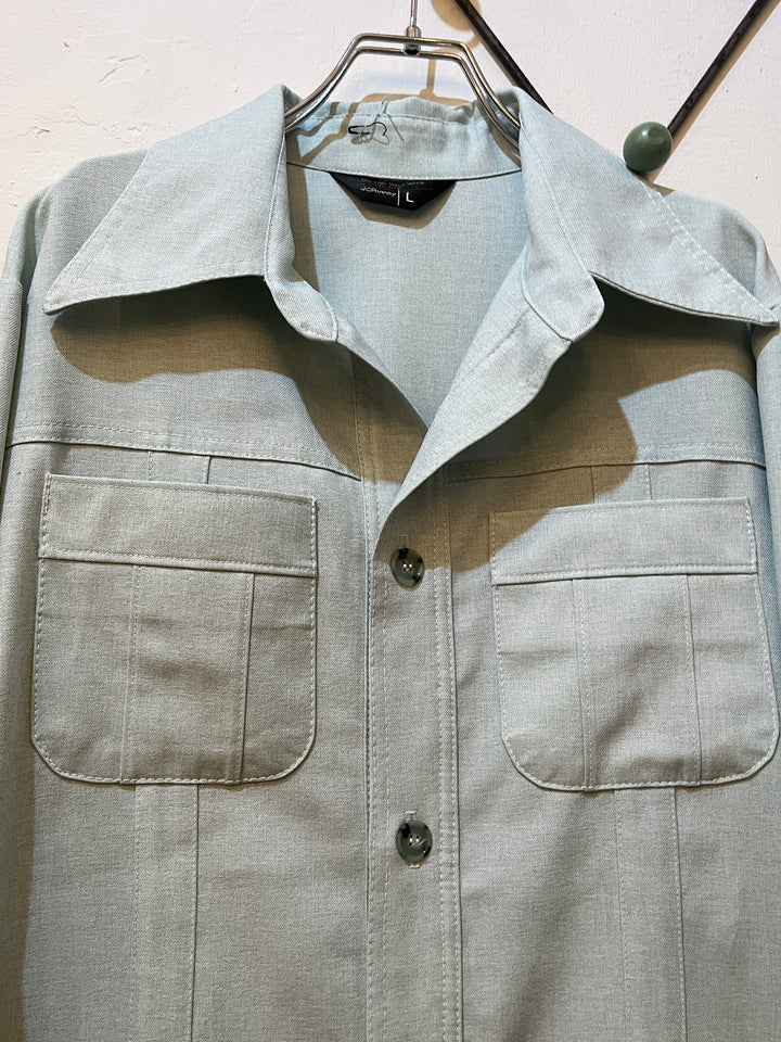 1970s "JC.Penney" pale blue shirt