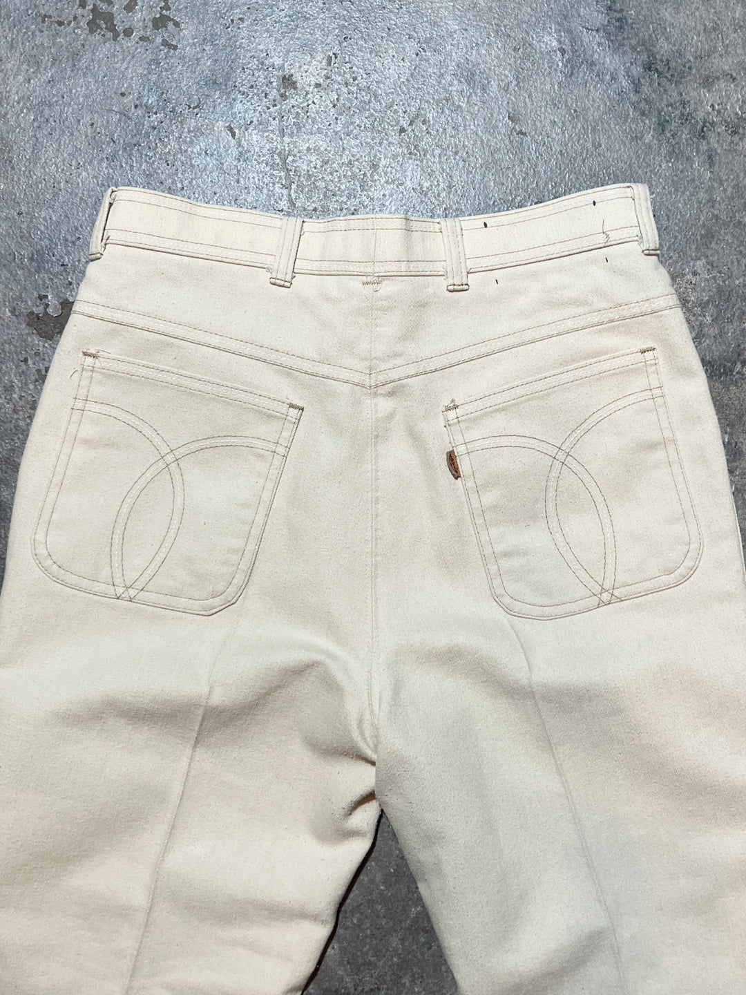 1970-80s "Levi's" ivory color action slacks