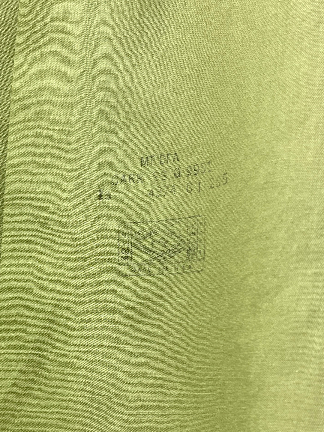 1960-70s  USA made "Manhattan" lime green s/s shirt