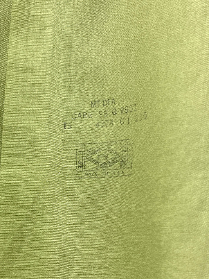 1960-70s  USA made "Manhattan" lime green s/s shirt