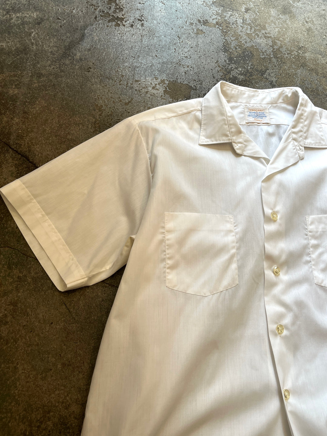 1960s "Penneys TOWNCRAFT"
pure white s/s shirt