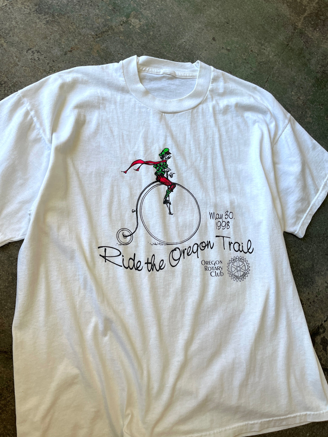 1990s Ride the Oregon Trail both sides print T-shirt