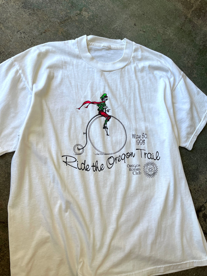 1990s Ride the Oregon Trail both sides print T-shirt