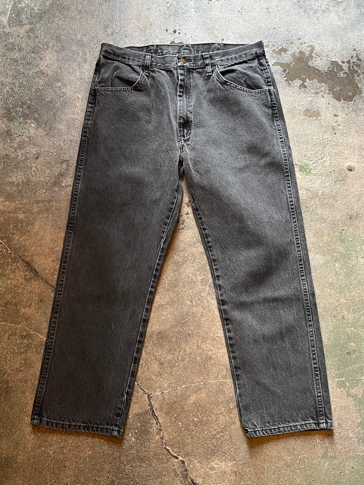 1990s "RUSTLER" black denim pants 36×29