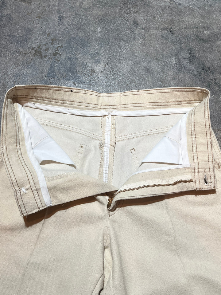 1970-80s "Levi's" ivory color action slacks