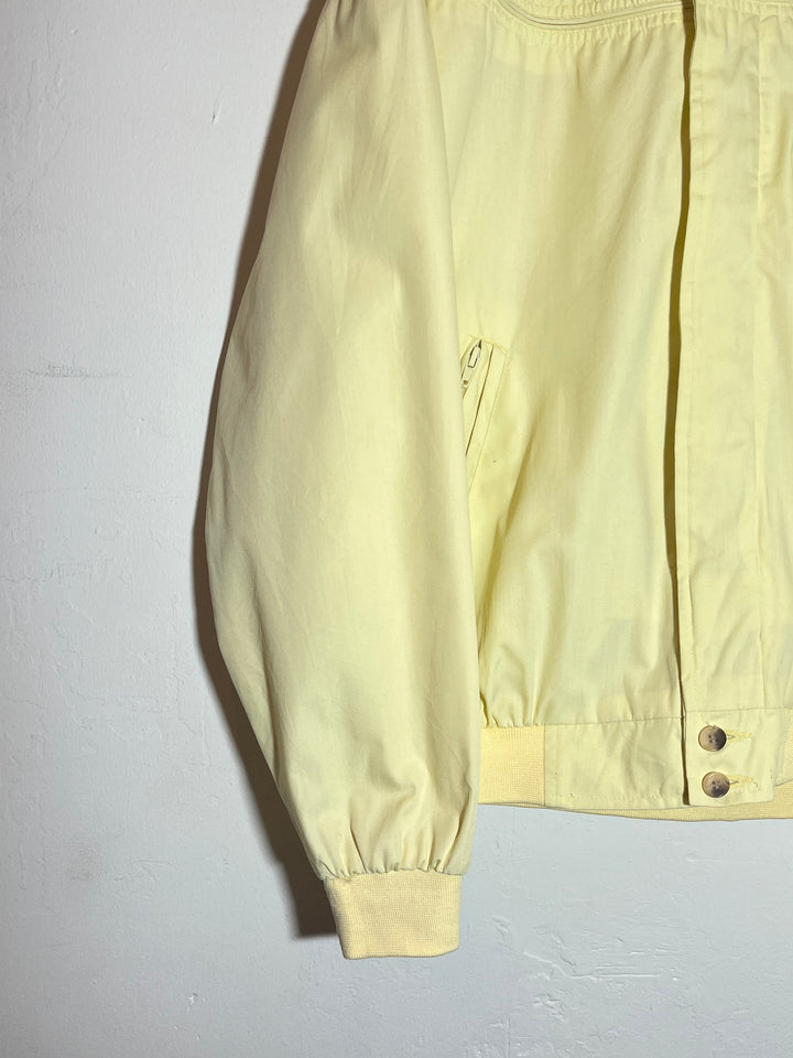 1990-00s pale yellow cup shoulder jacket