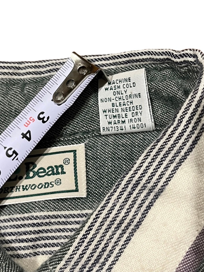 "L.L.Bean" stripe pattern B.D shirt