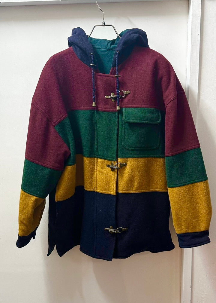 1980-90s reversible mulch color fireman hook hooded coat