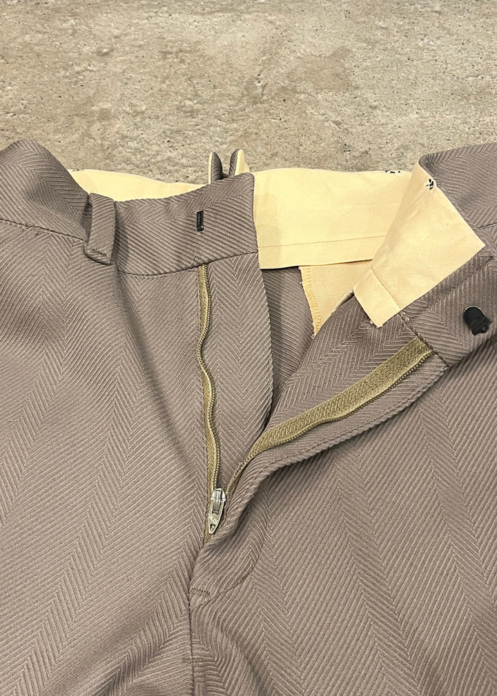 1970s herringbone beige slacks