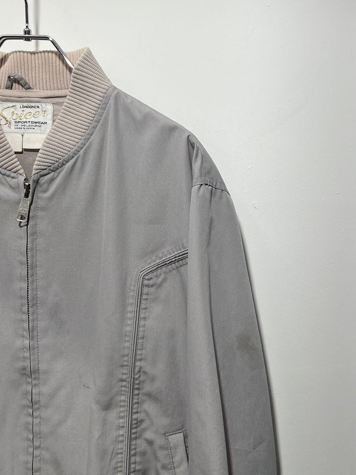 1970-80s light gray seam paneled blouson